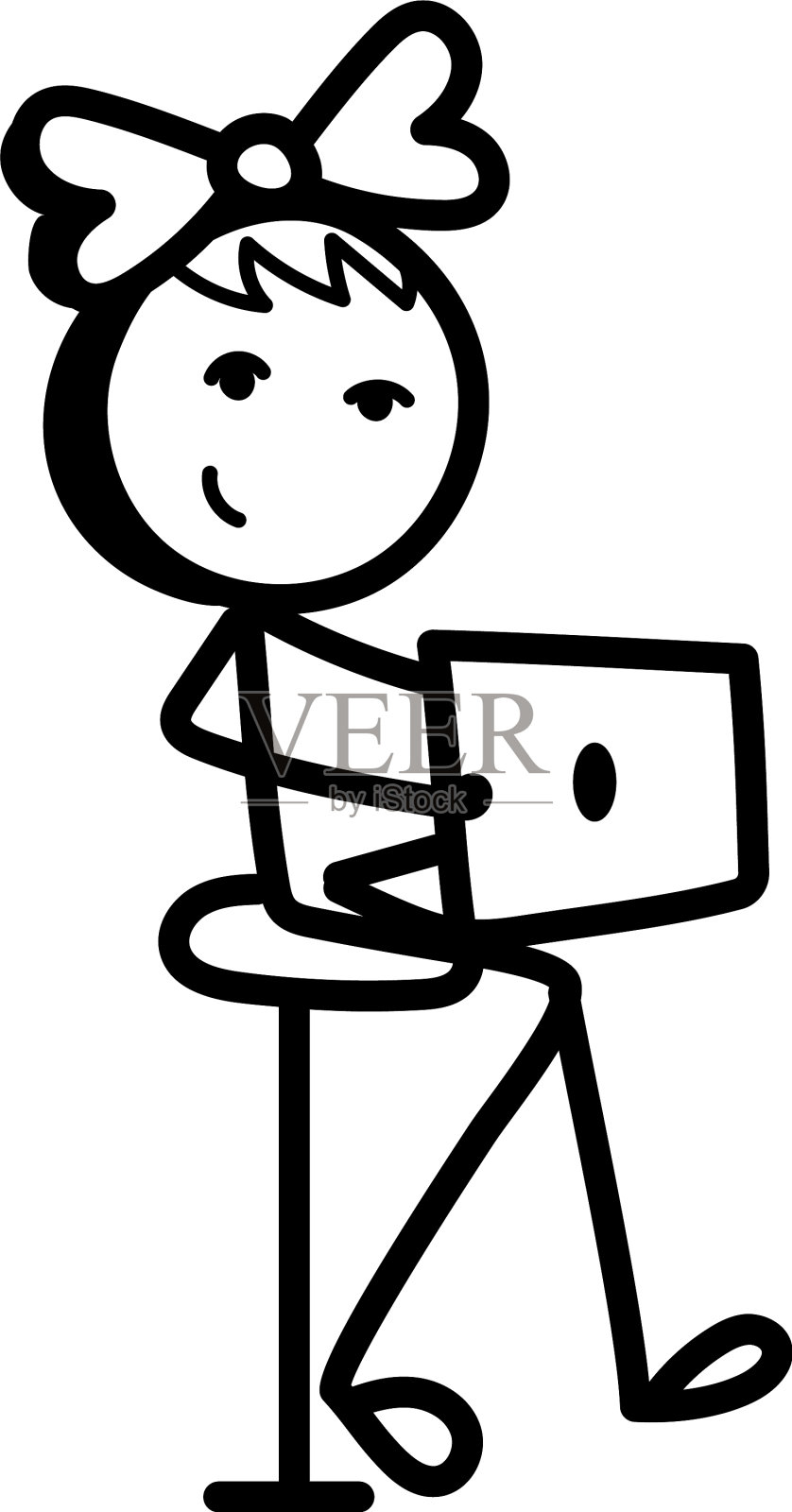 笔记本电脑用户插画图片素材