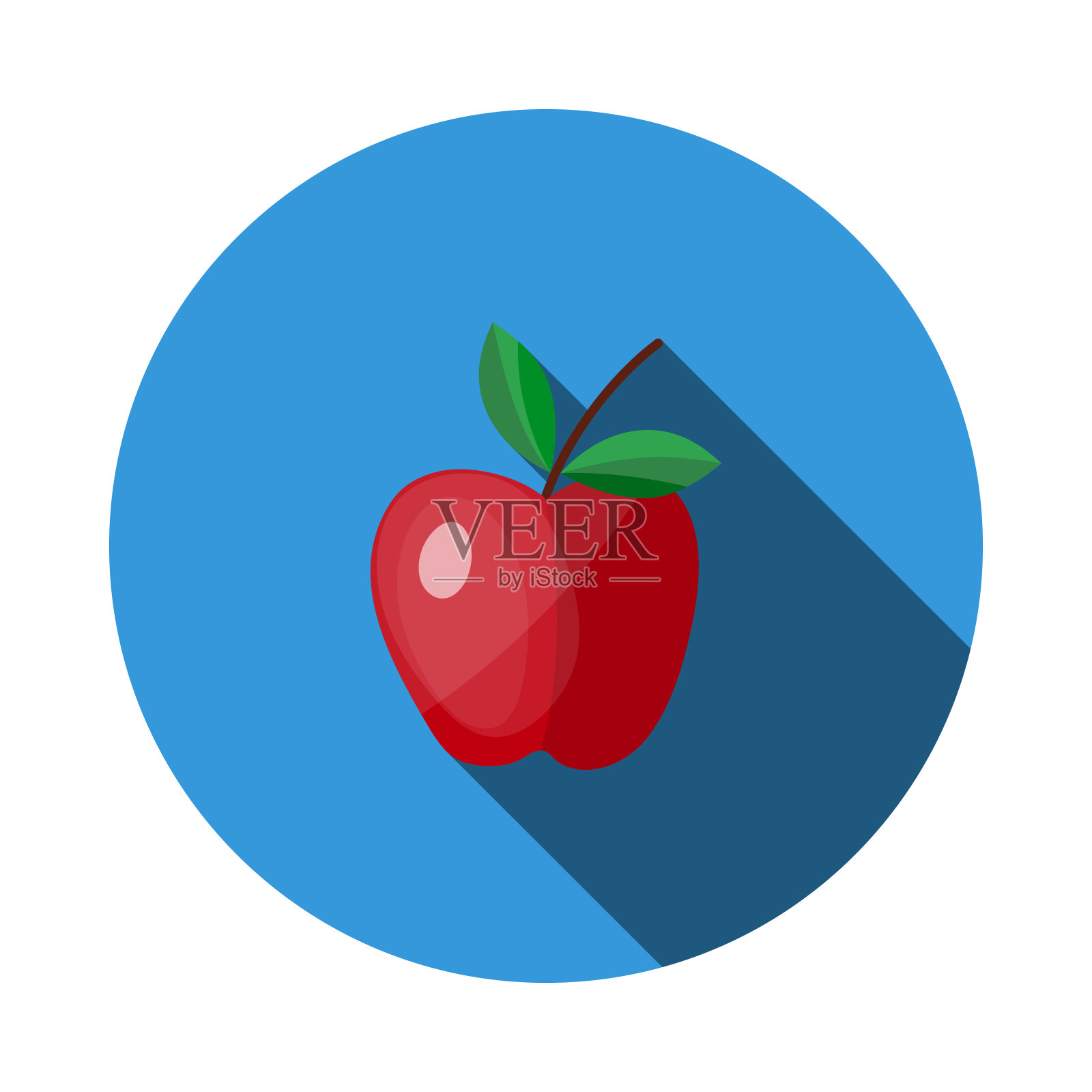 Ui颜色的苹果图标插画图片素材