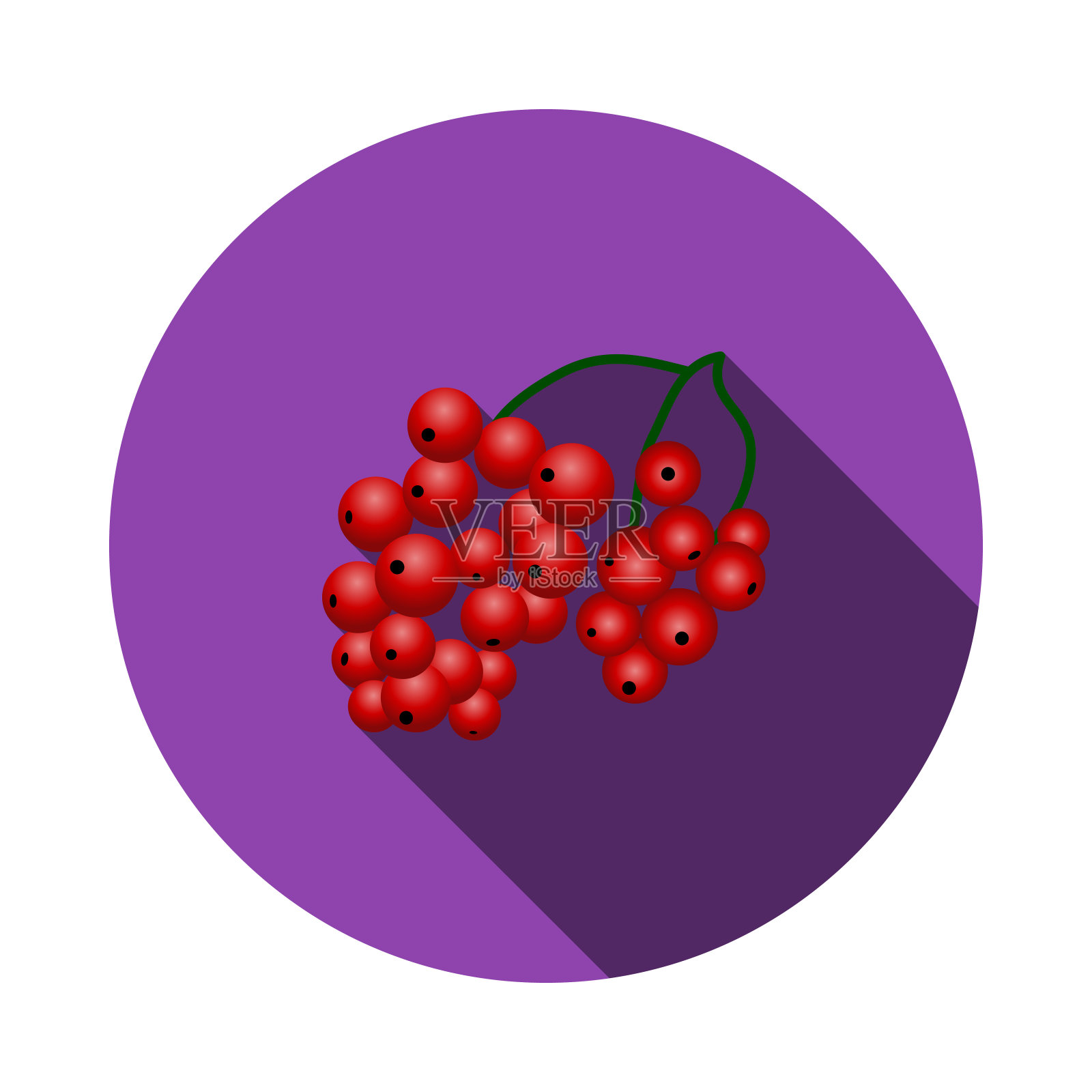 图标的黑醋栗在Ui的颜色插画图片素材