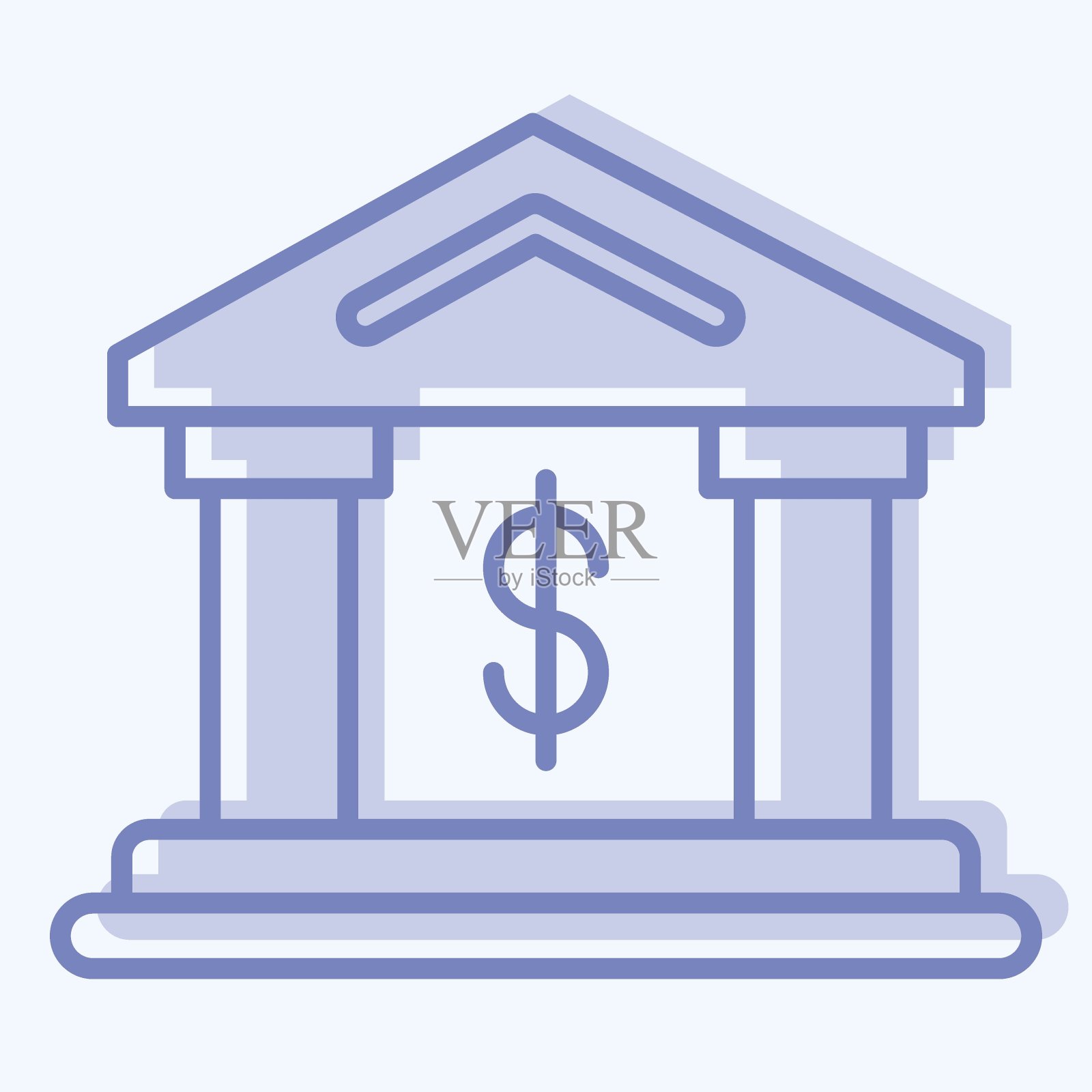 图标。适合作为教育标志。两个音调的风格。简单的设计可编辑。设计模板向量。简单的说明插画图片素材