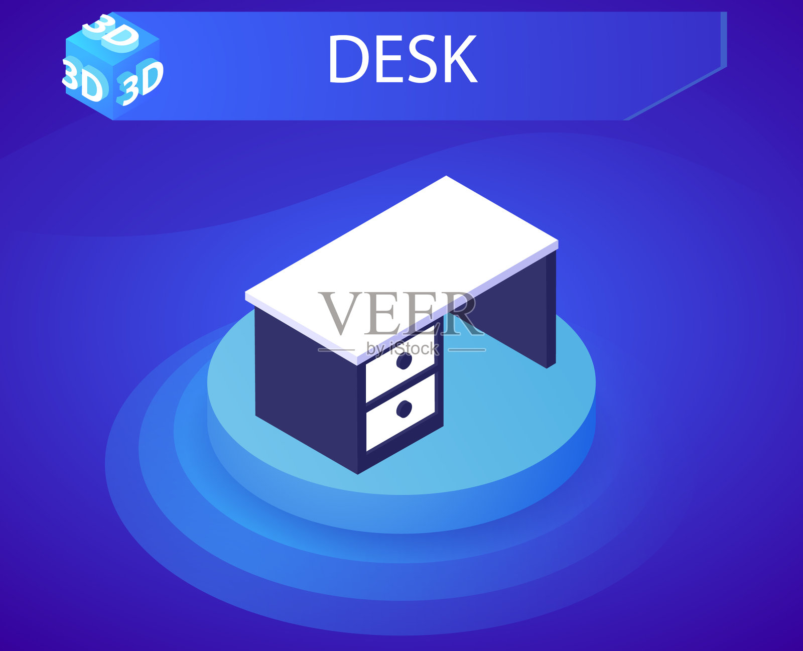 桌面等距设计图标网页3d彩色插画图片素材