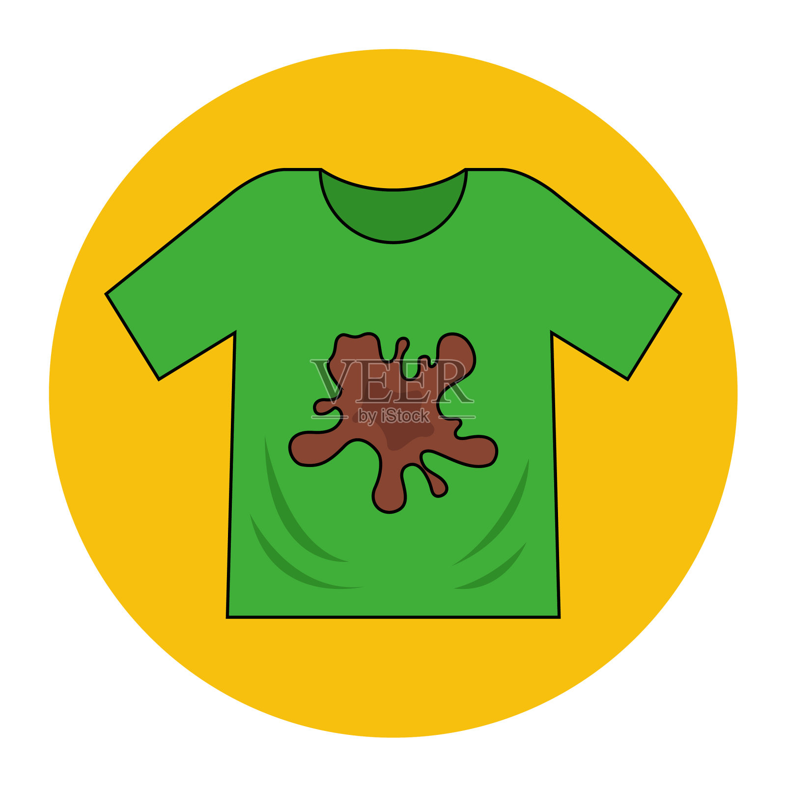 脏男人t恤上有食物渍和汗渍设计元素图片