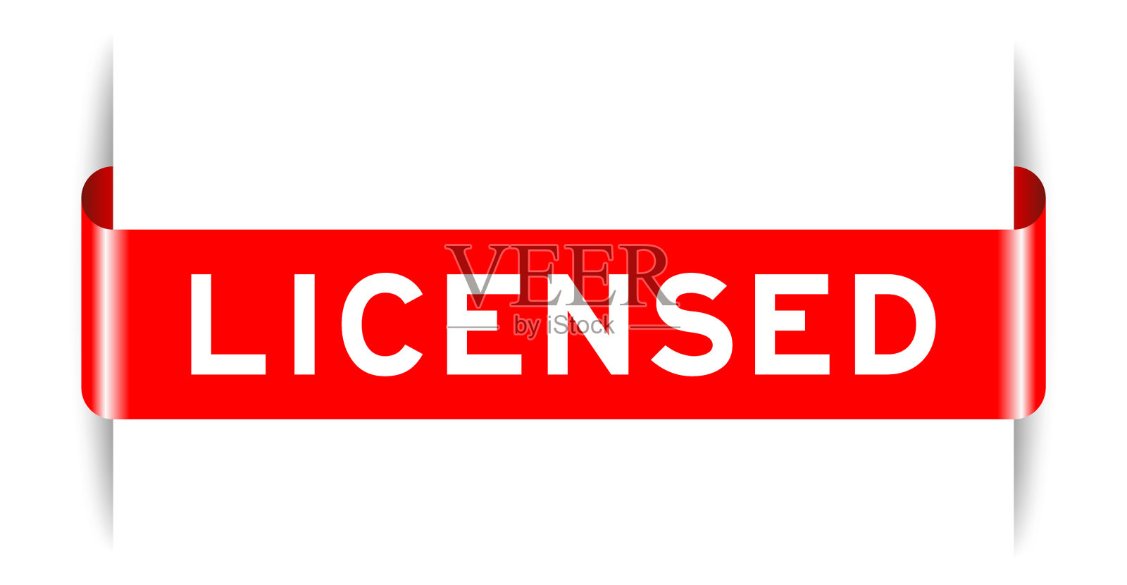 红色插入标签横幅与字设计元素图片