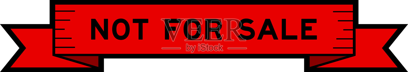 丝带标签横幅上写着红色的“非卖品”字样设计元素图片