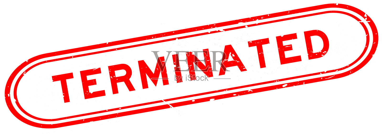 垃圾红色终止字橡胶印章上插画图片素材