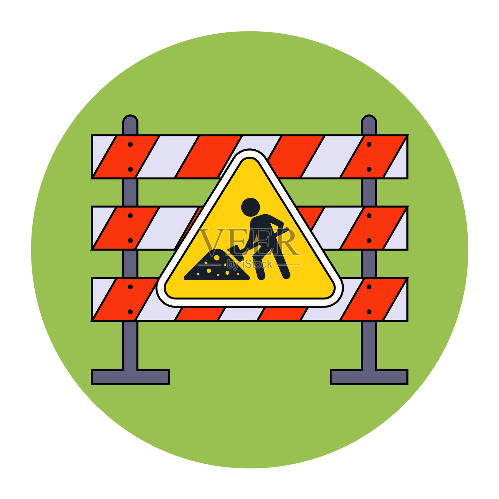 为司机在下面签名而建造的围栏设计元素图片