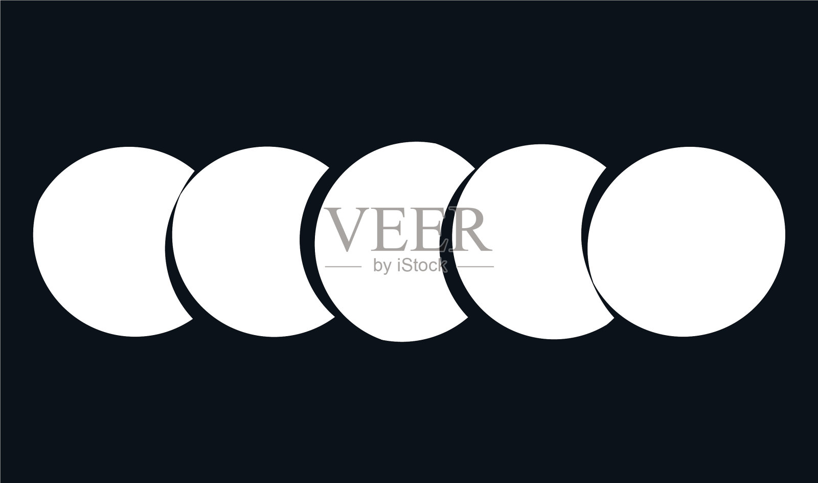 交叉重叠的圆环元素插画图片素材