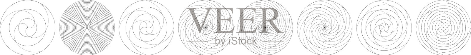 摘要螺旋涡和旋流元件蜗壳插画图片素材