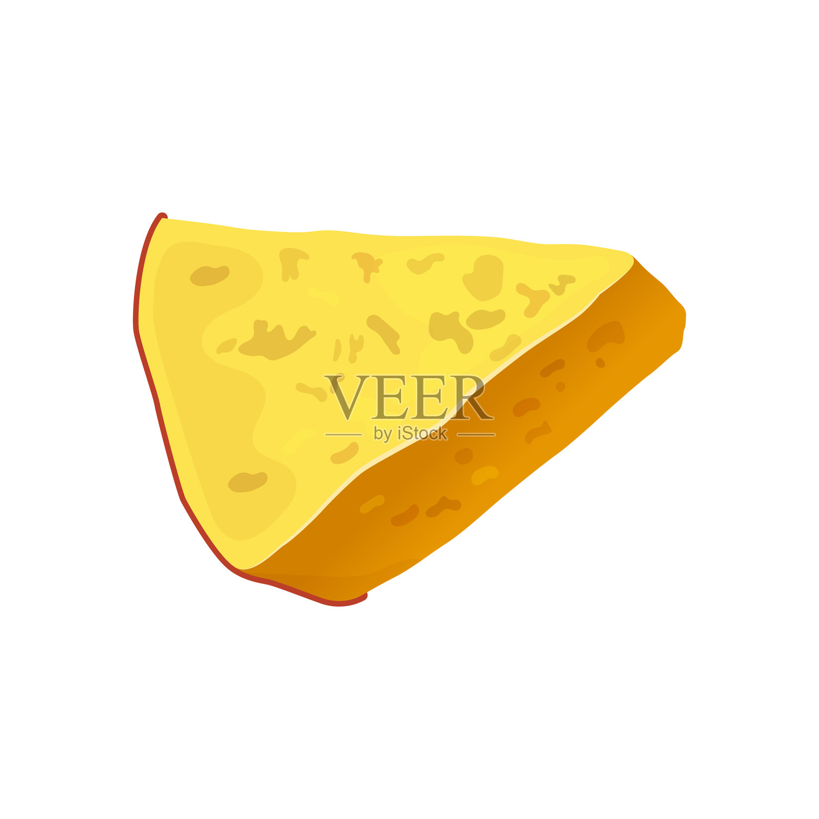 帕尔马干酪切片图标或剪贴画设计元素图片