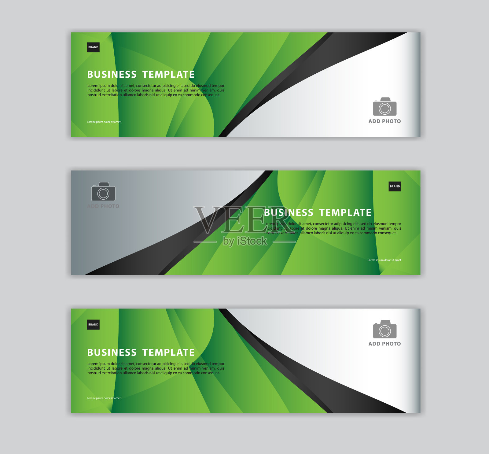 绿色旗帜模板插画图片素材