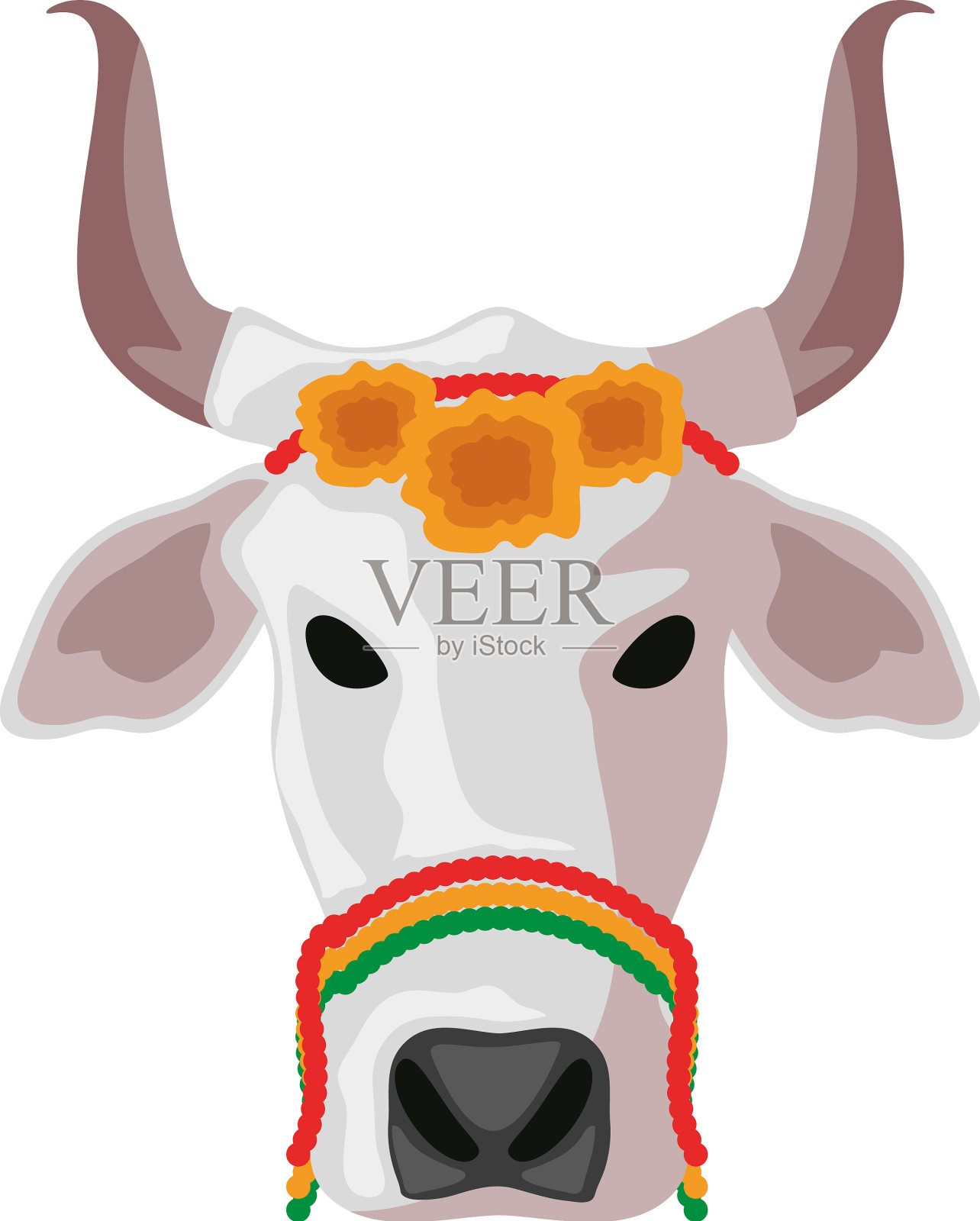 神圣的印度牛设计元素图片