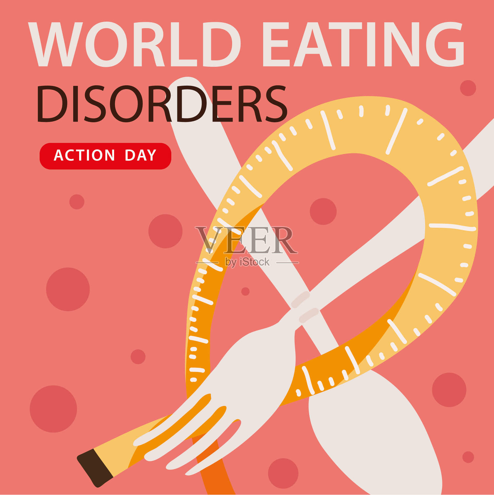 世界饮食失调行动日插画图片素材
