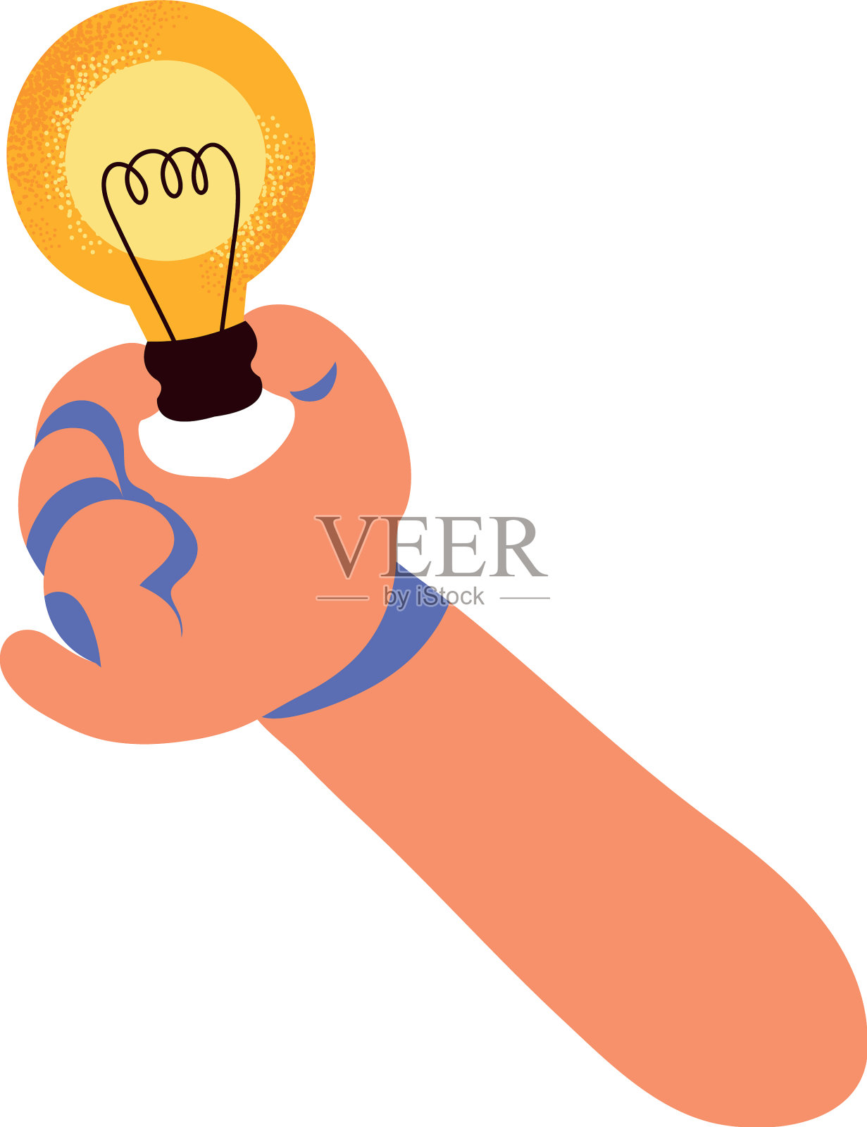 手拿着灯泡设计元素图片