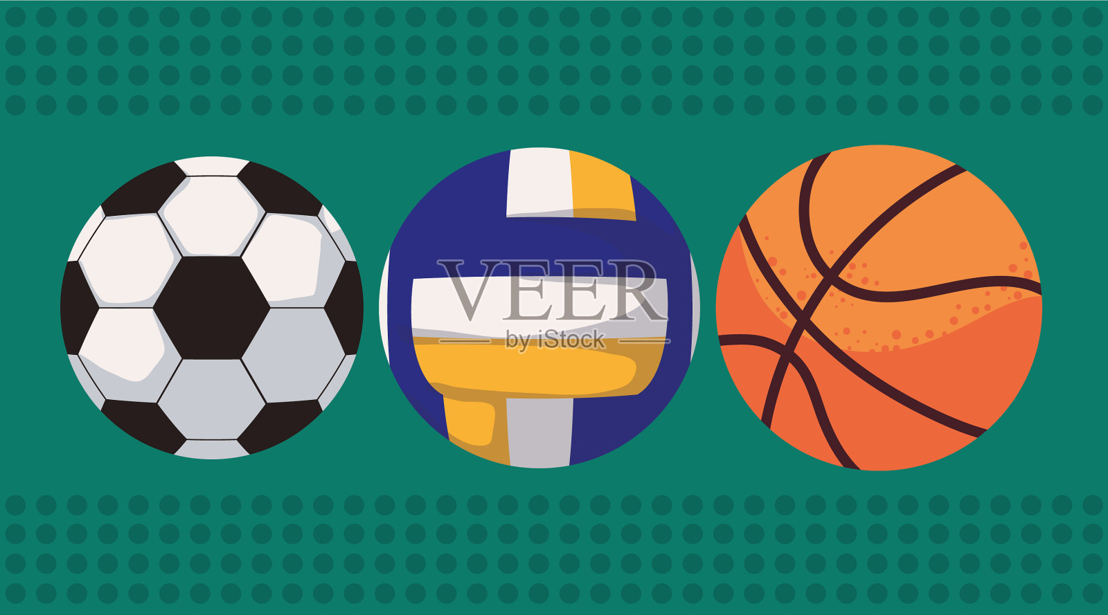 球运动设备插画图片素材