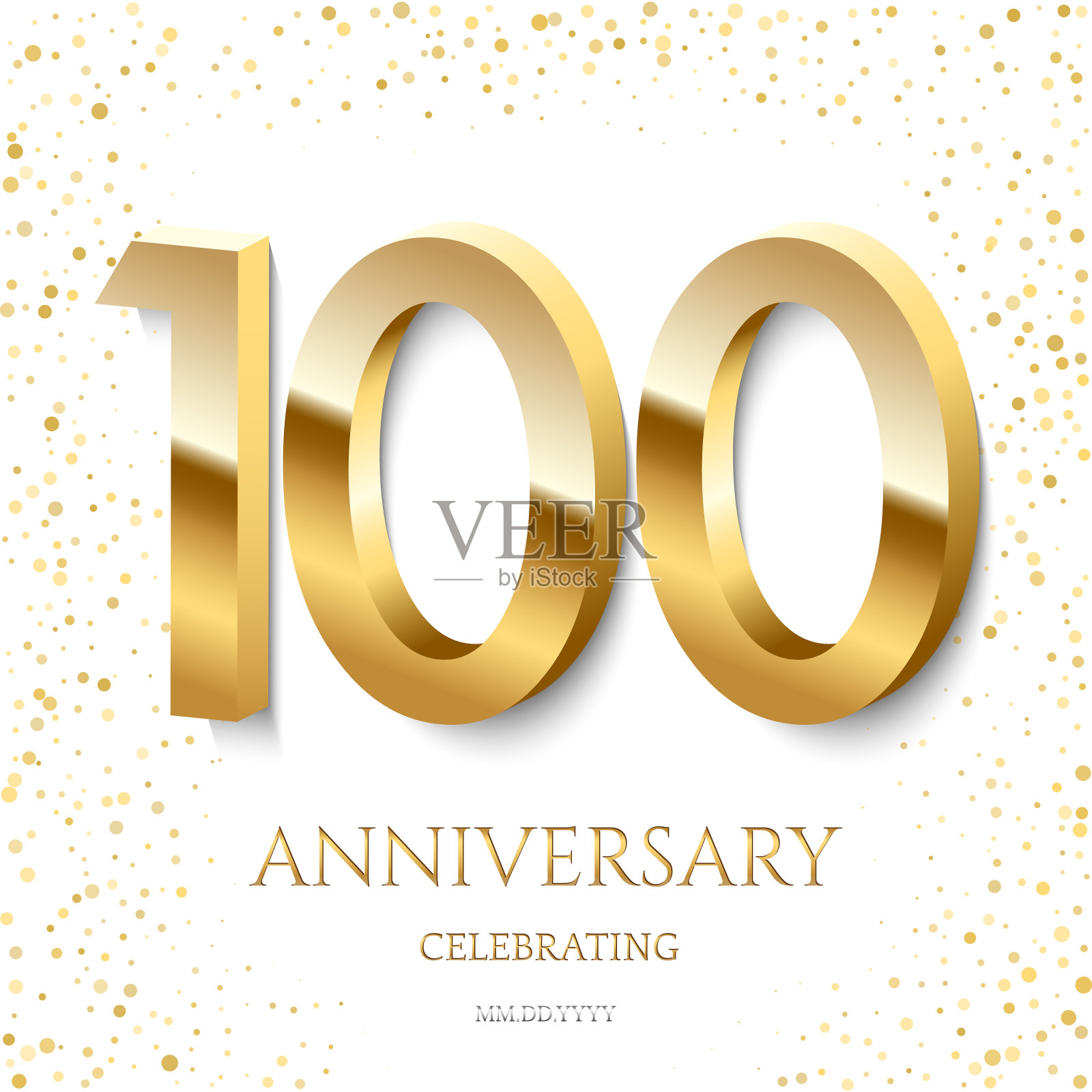 金文百周年庆插画图片素材