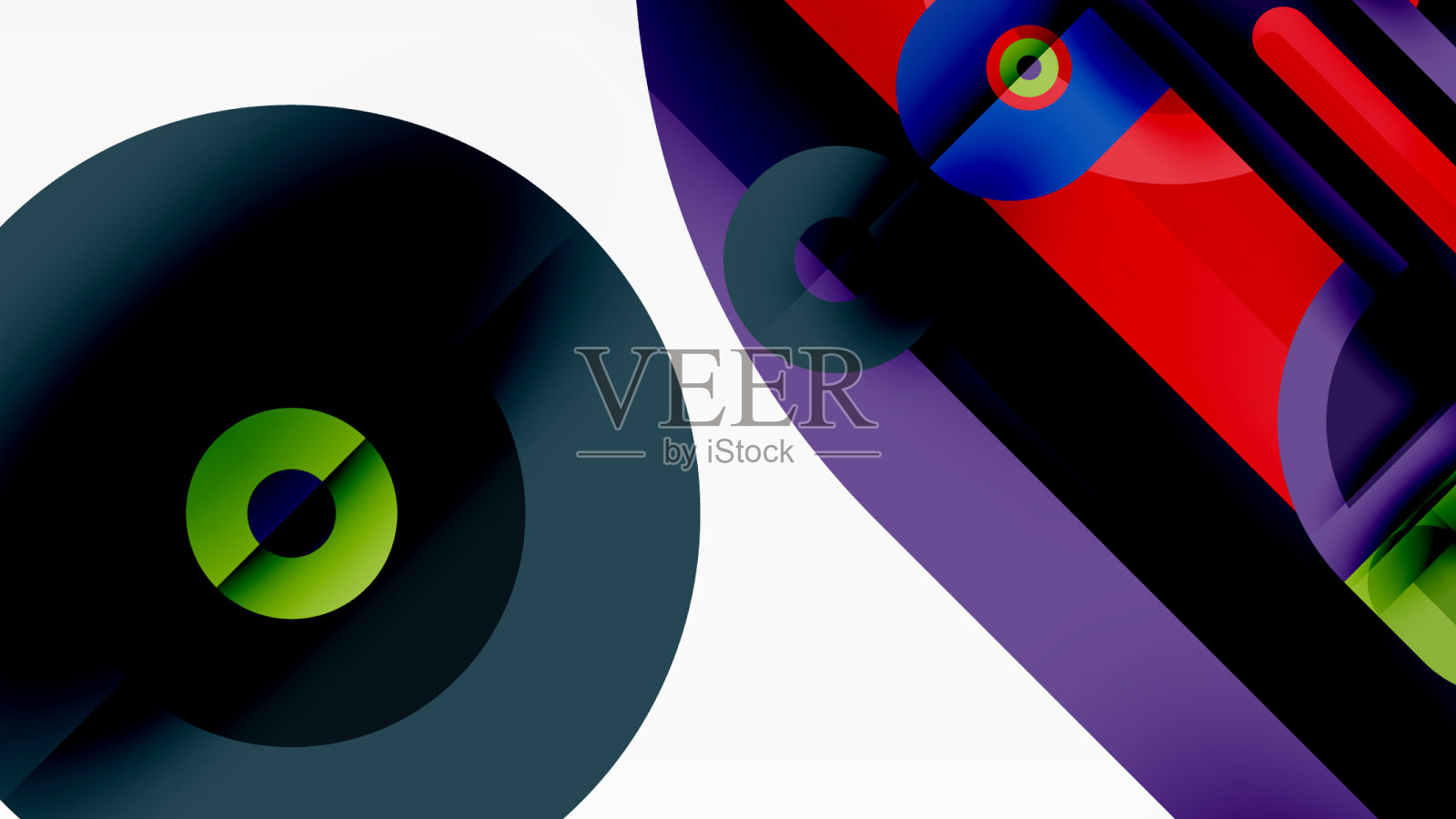 创意几何墙纸最小几何插画图片素材