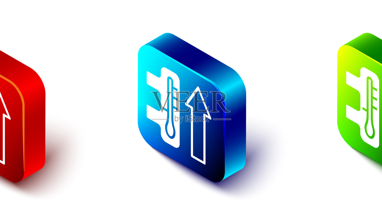 等距地球因全球变暖而融化插画图片素材