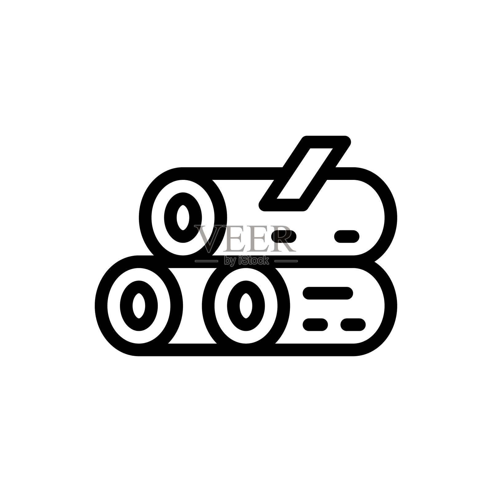 树干矢量轮廓图标。EPS 10文件公园和自然符号插画图片素材