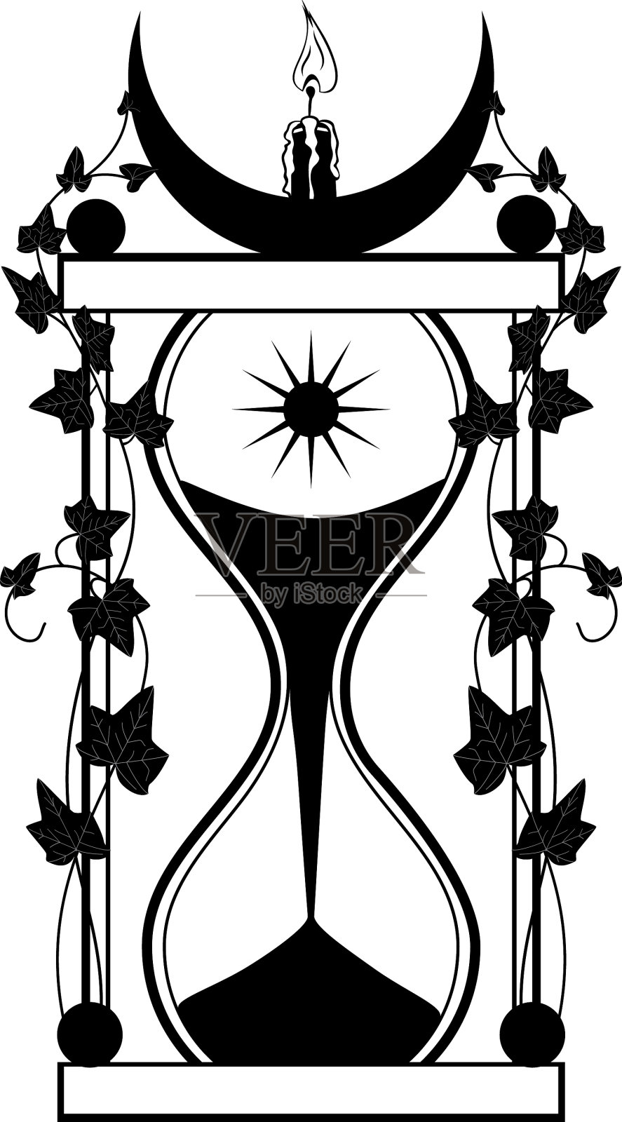 沙漏设计元素图片