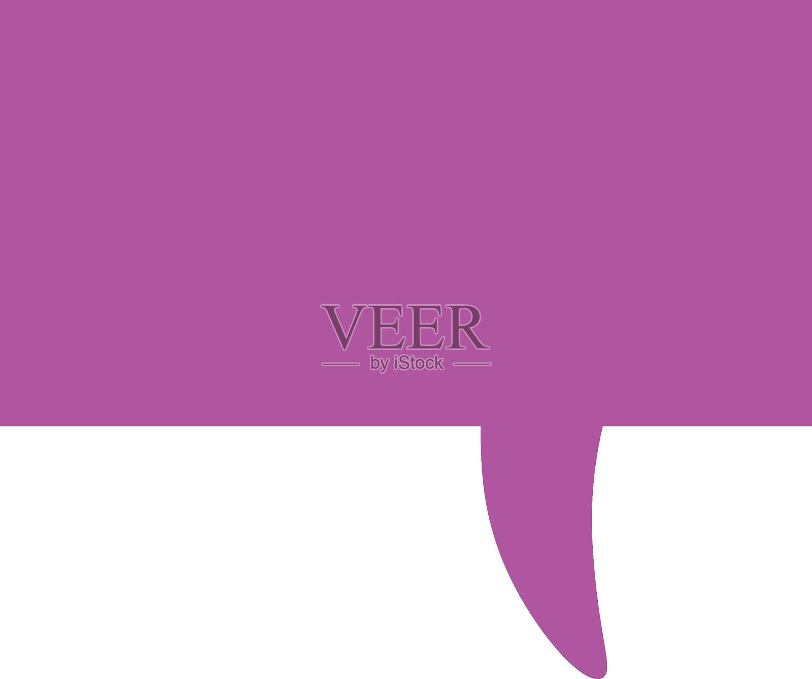 符号和符号的概念。轮廓符号在平面风格。矩形形式的紫色语音气泡的活力线图标插画图片素材