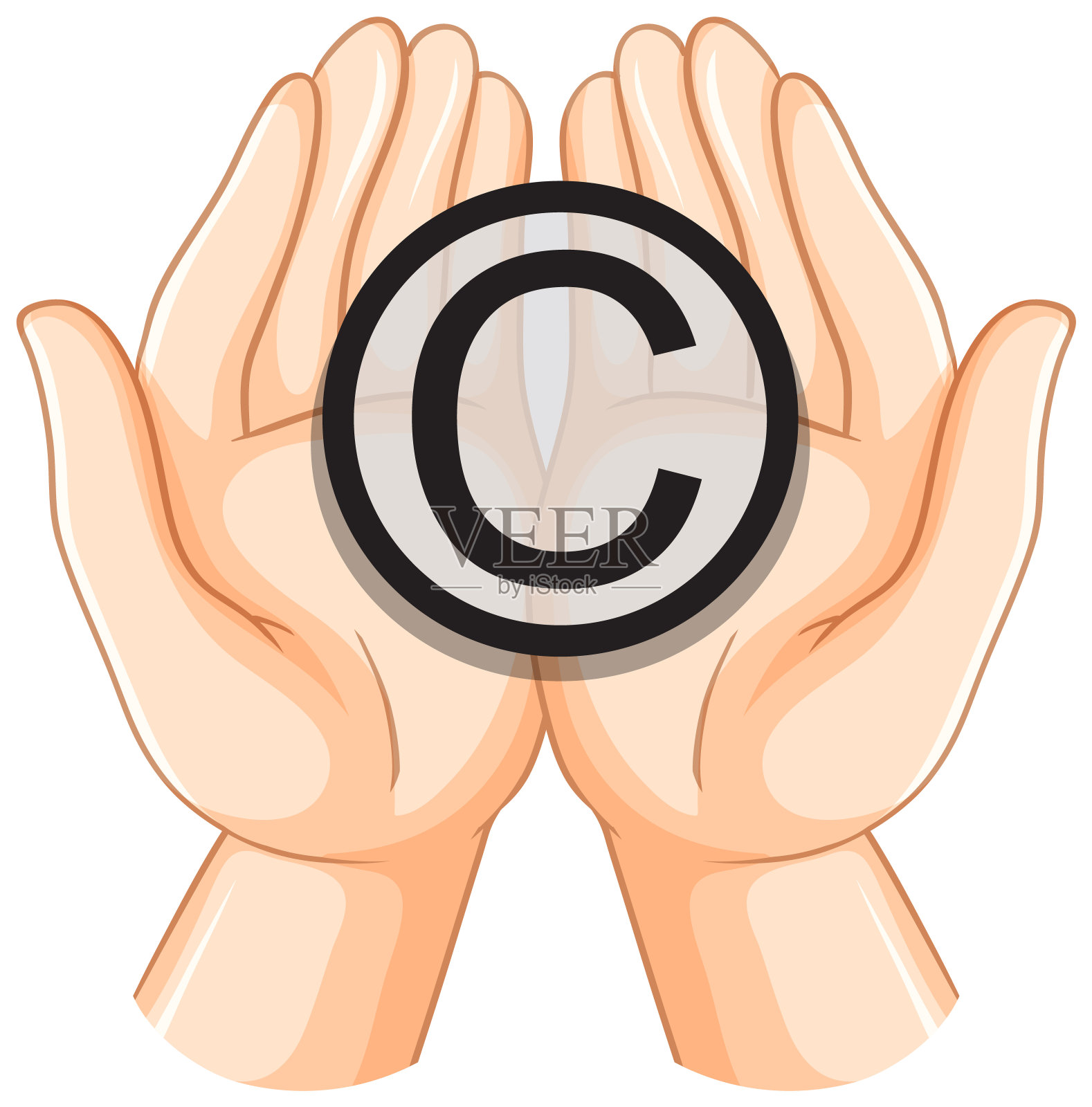 版权符号概念向量插画图片素材