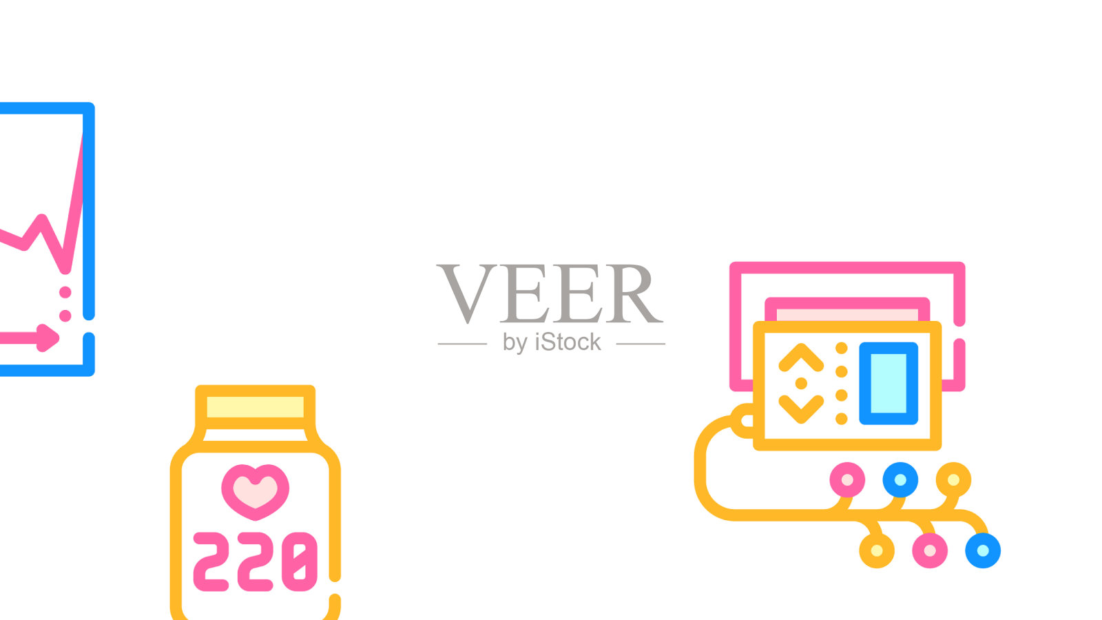 心脏病发作的无缝模式插画图片素材