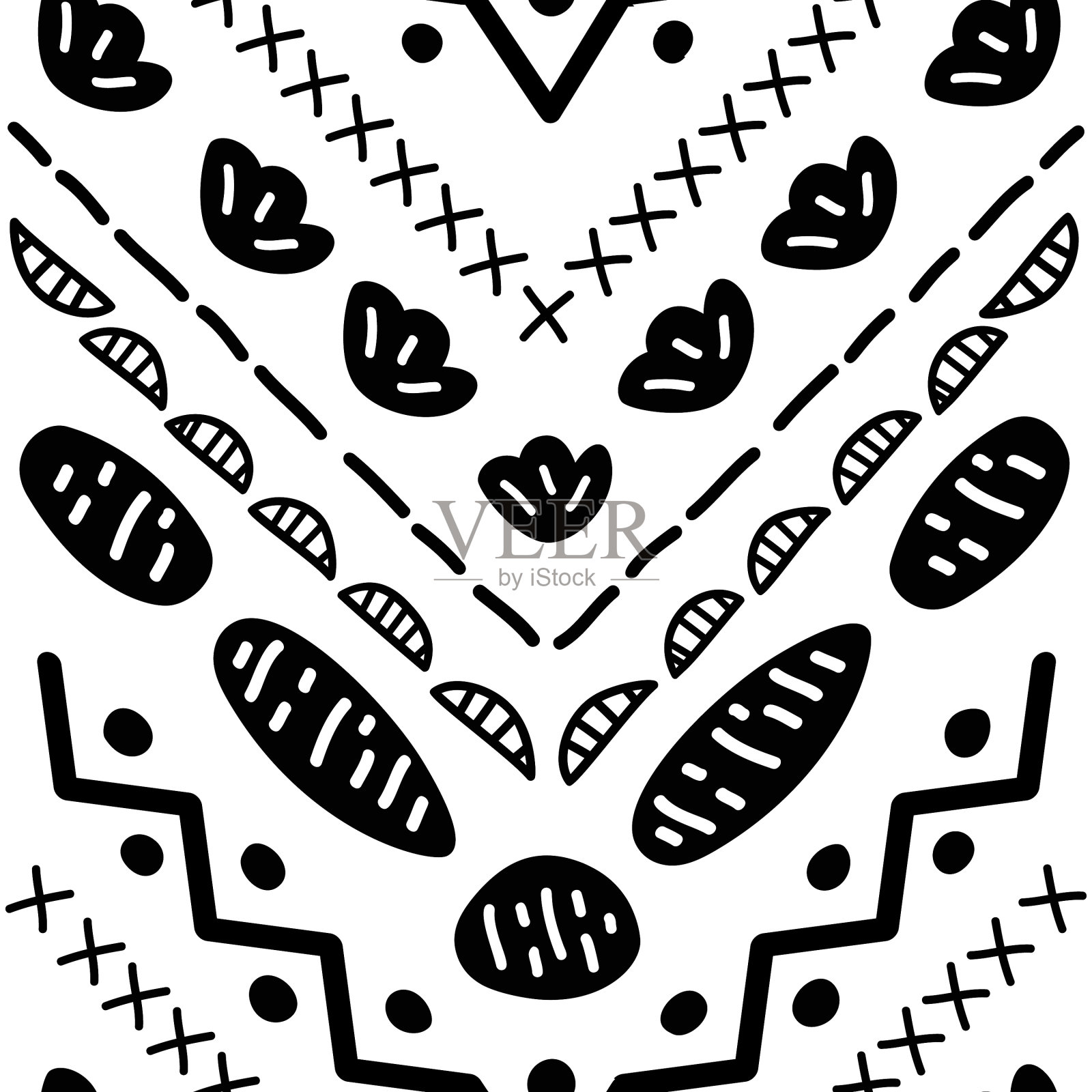 抽象之字形封面设计复古插画图片素材