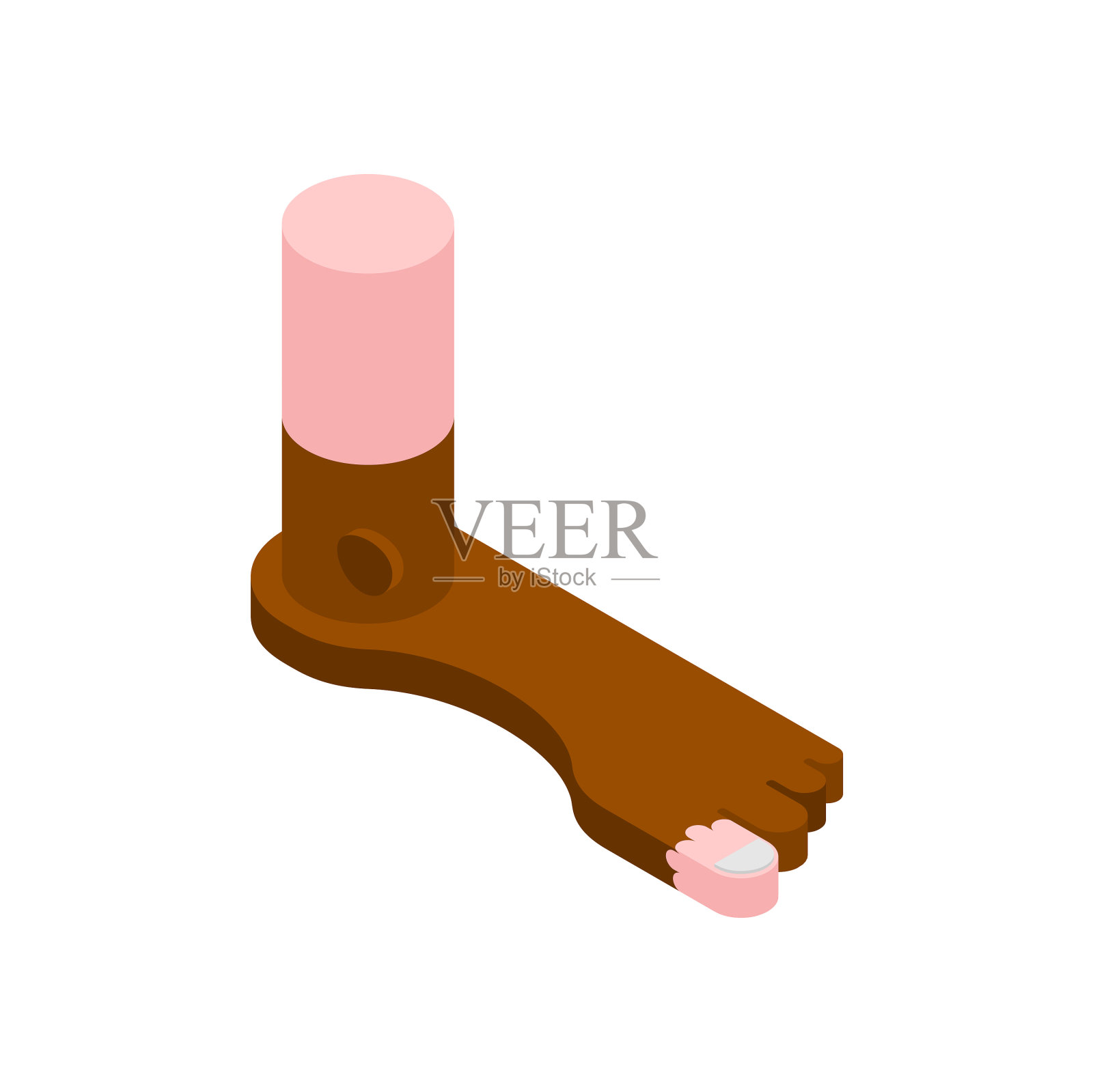 袜子破了，脚趾和手指上有漏水的袜子洞设计元素图片