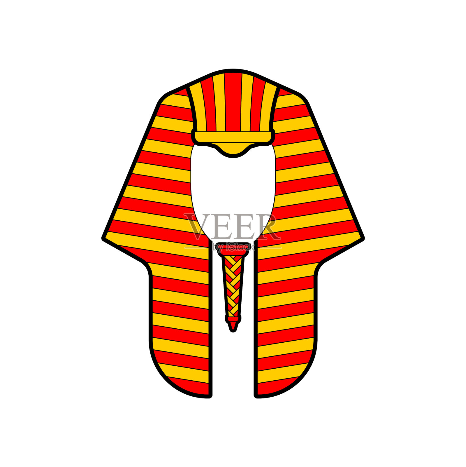 nemes将法老的帽子王冠分开设计元素图片