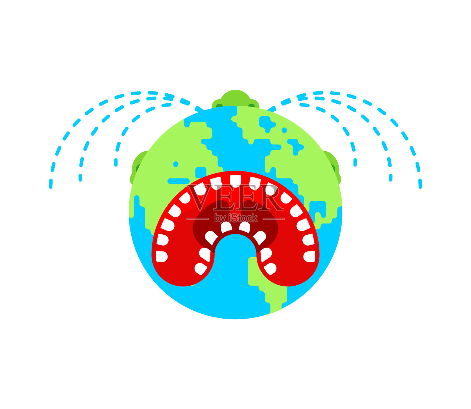 地球在哭泣，孤立的星球在痛苦设计元素图片