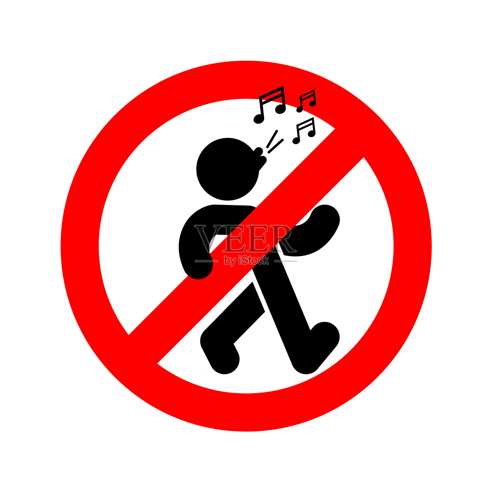 停止徘徊，用口哨吹走红色的道路，禁止设计元素图片