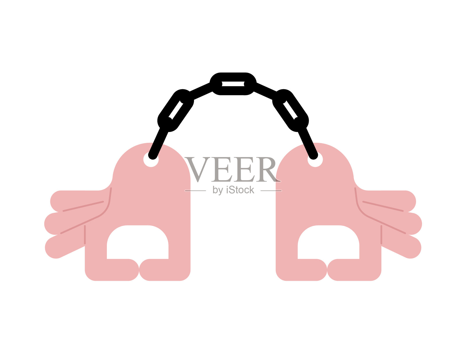 手臂形状的手铐，合上的手指设计元素图片