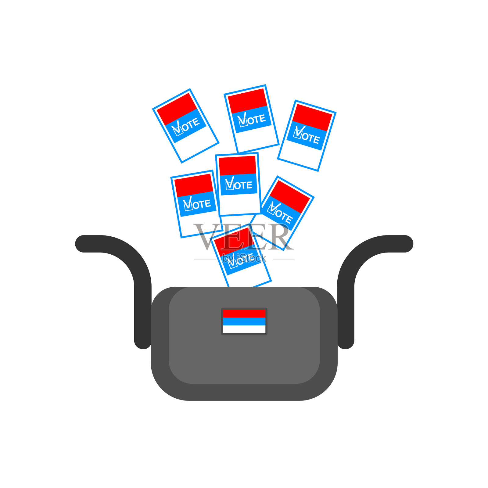 俄罗斯投票用纸是俄罗斯投票符号设计元素图片