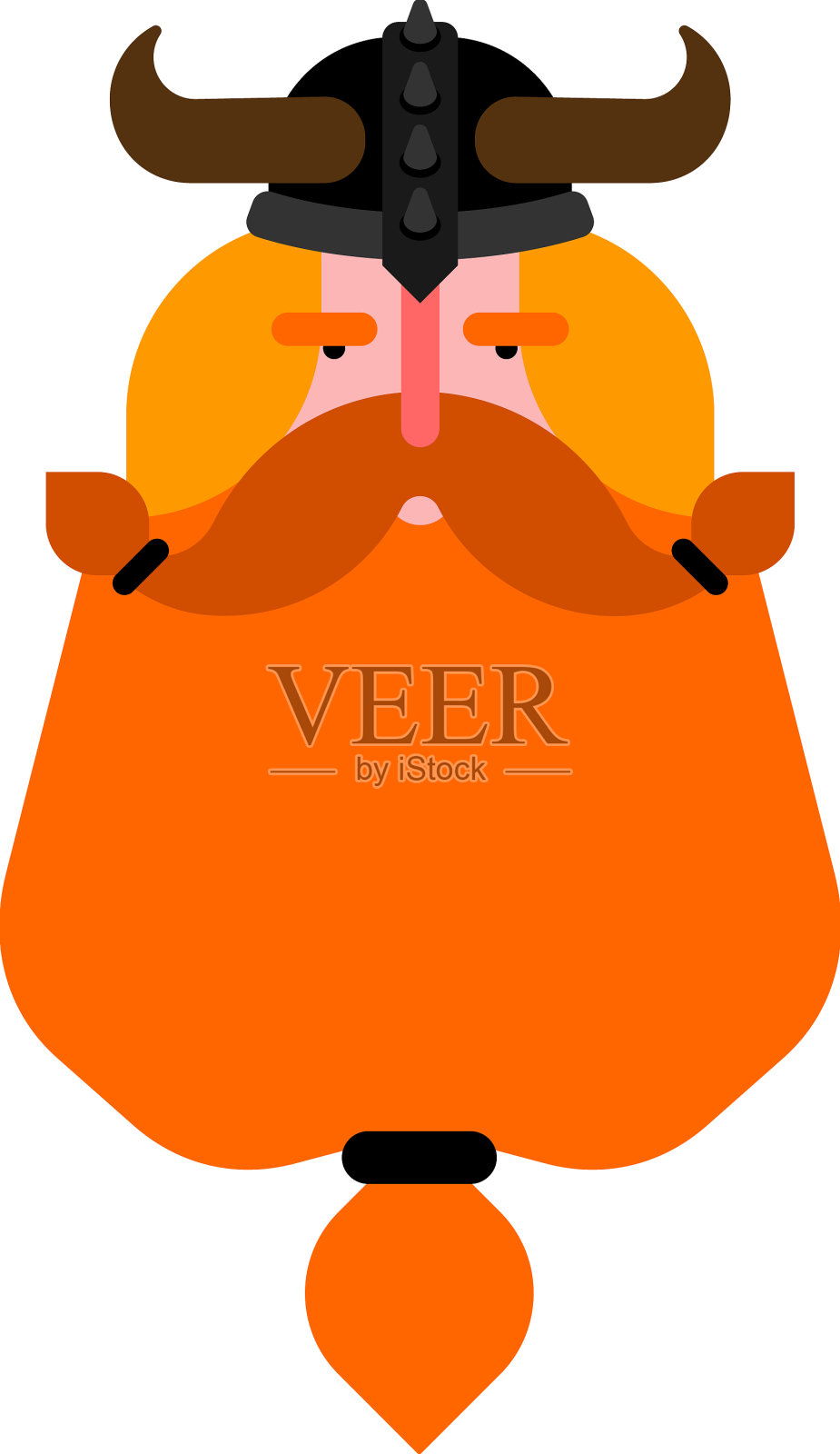 维京人面对战斗侏儒与胡子设计元素图片