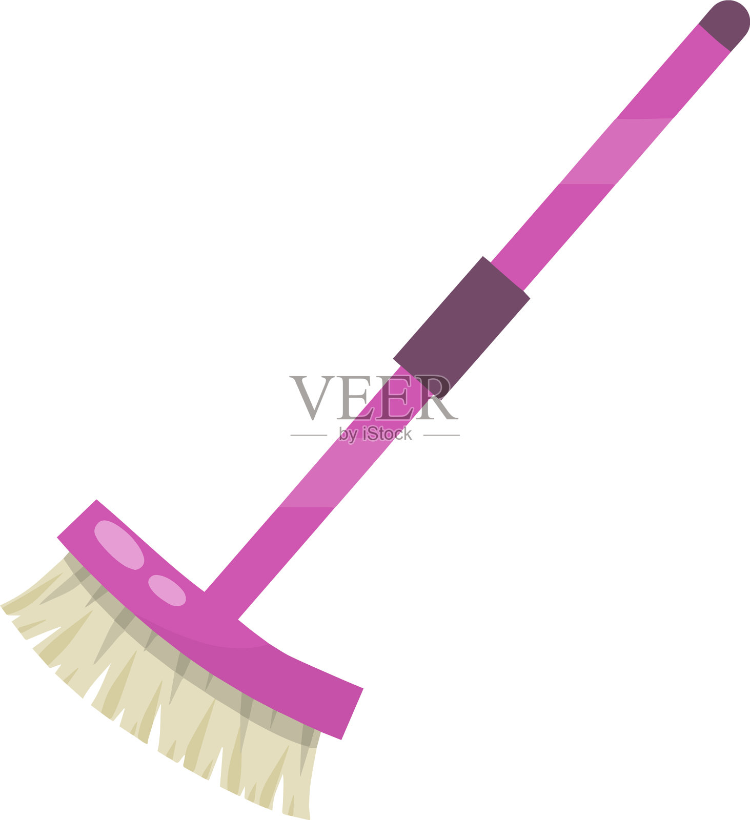 粉色拖把打扫房间设计元素图片