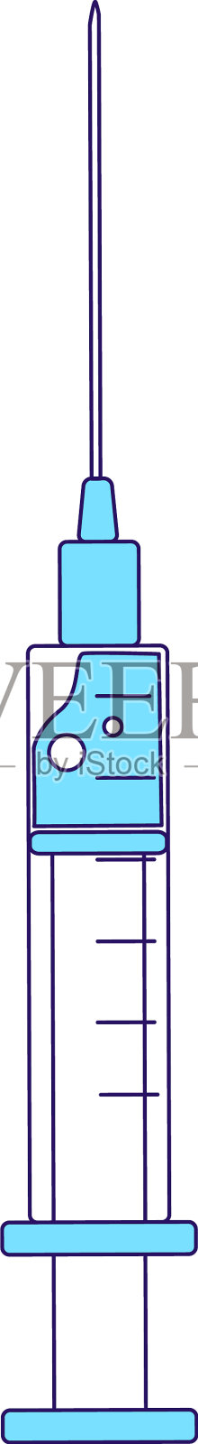 注射器半平色元件图标素材