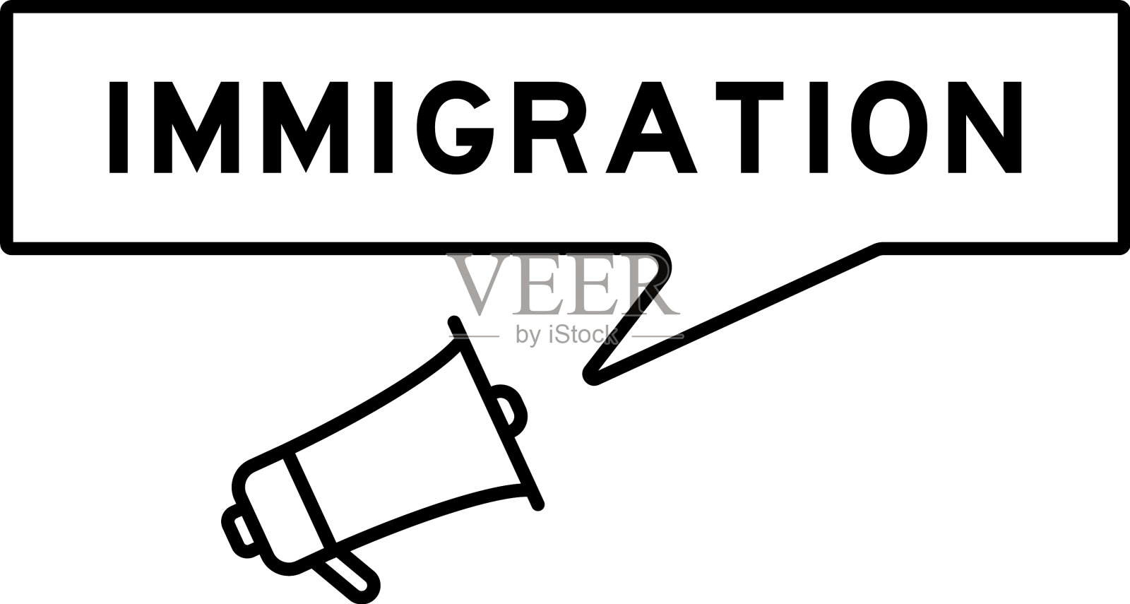 扩音器图标与语音气泡在词设计元素图片