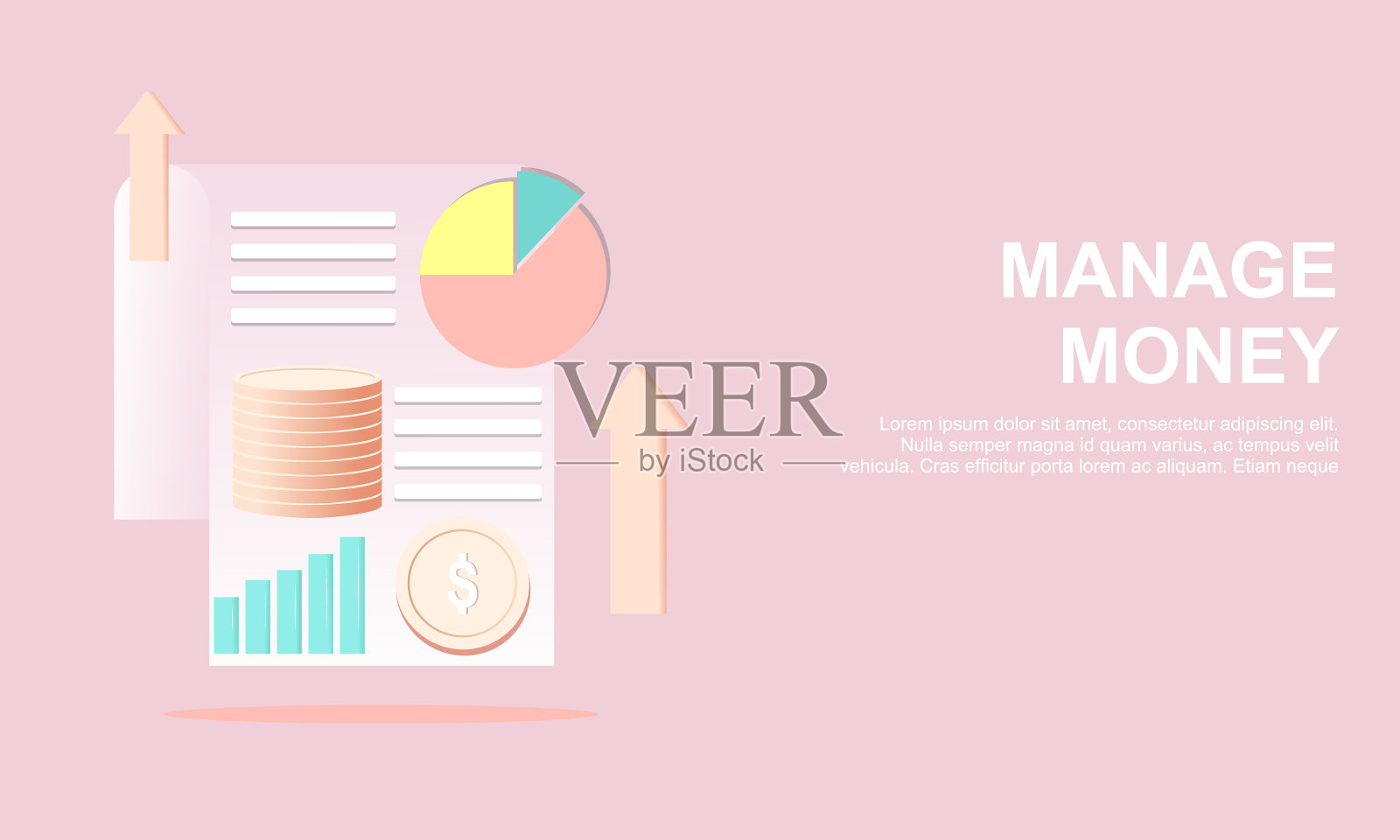 创新理财投资市场理念插画图片素材