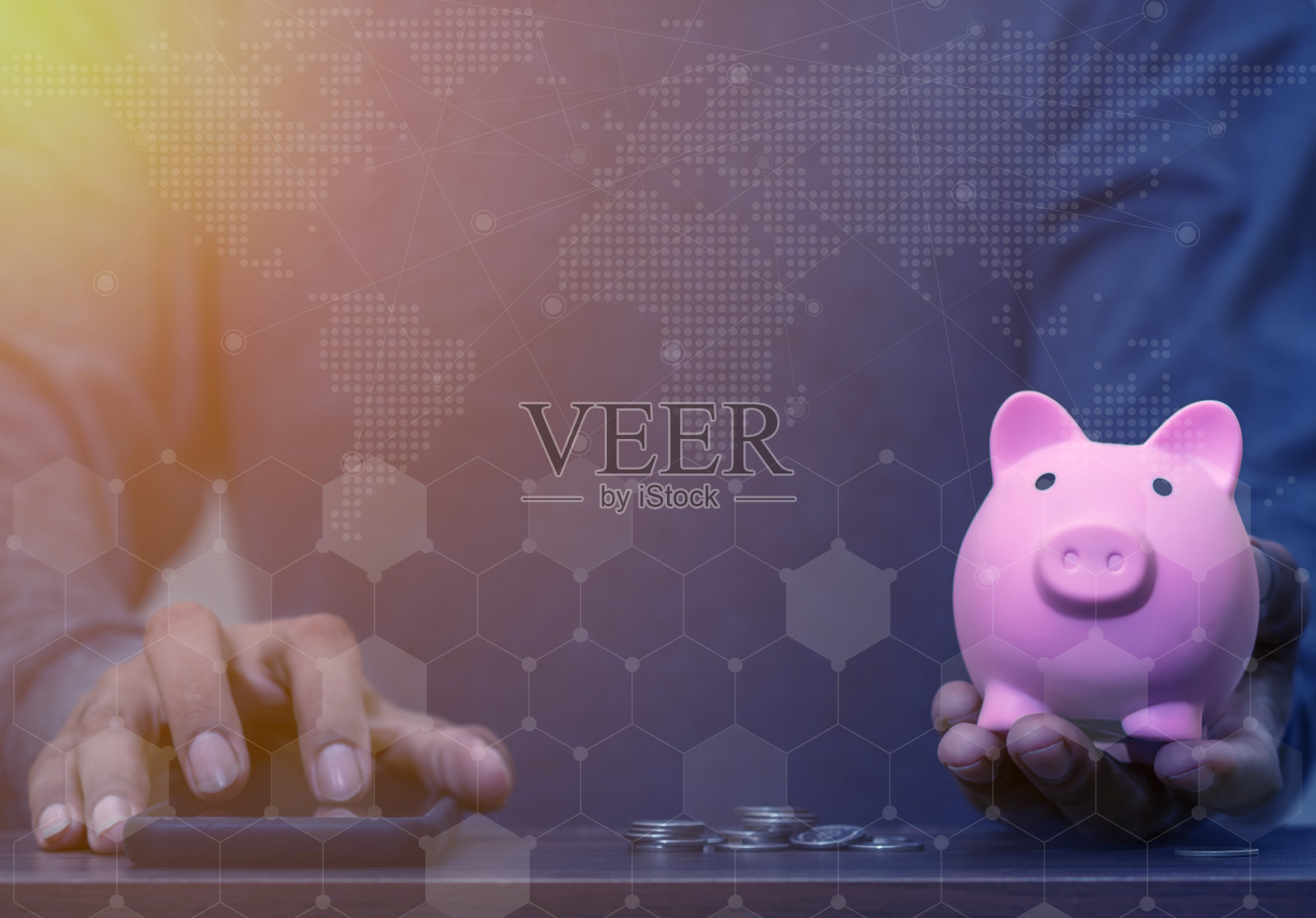 投资者网上储蓄理念照片摄影图片