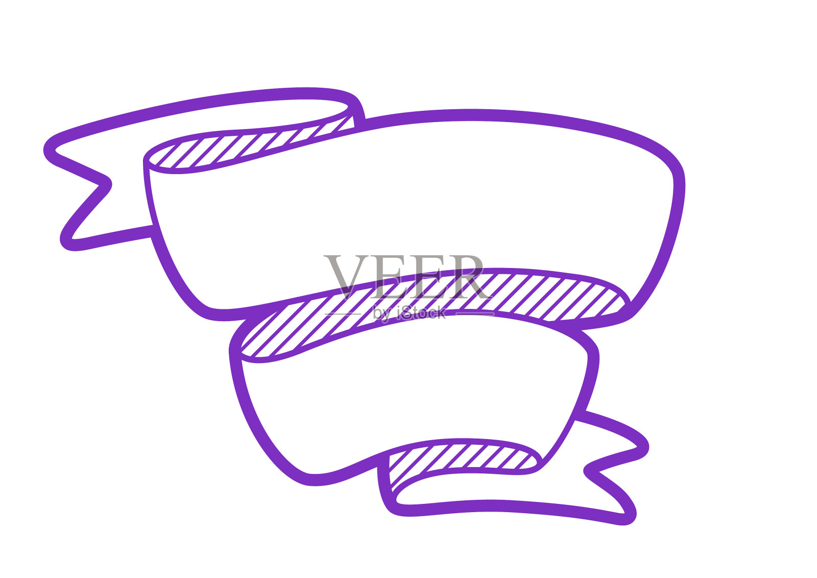 装饰的彩带横幅在设计元素图片