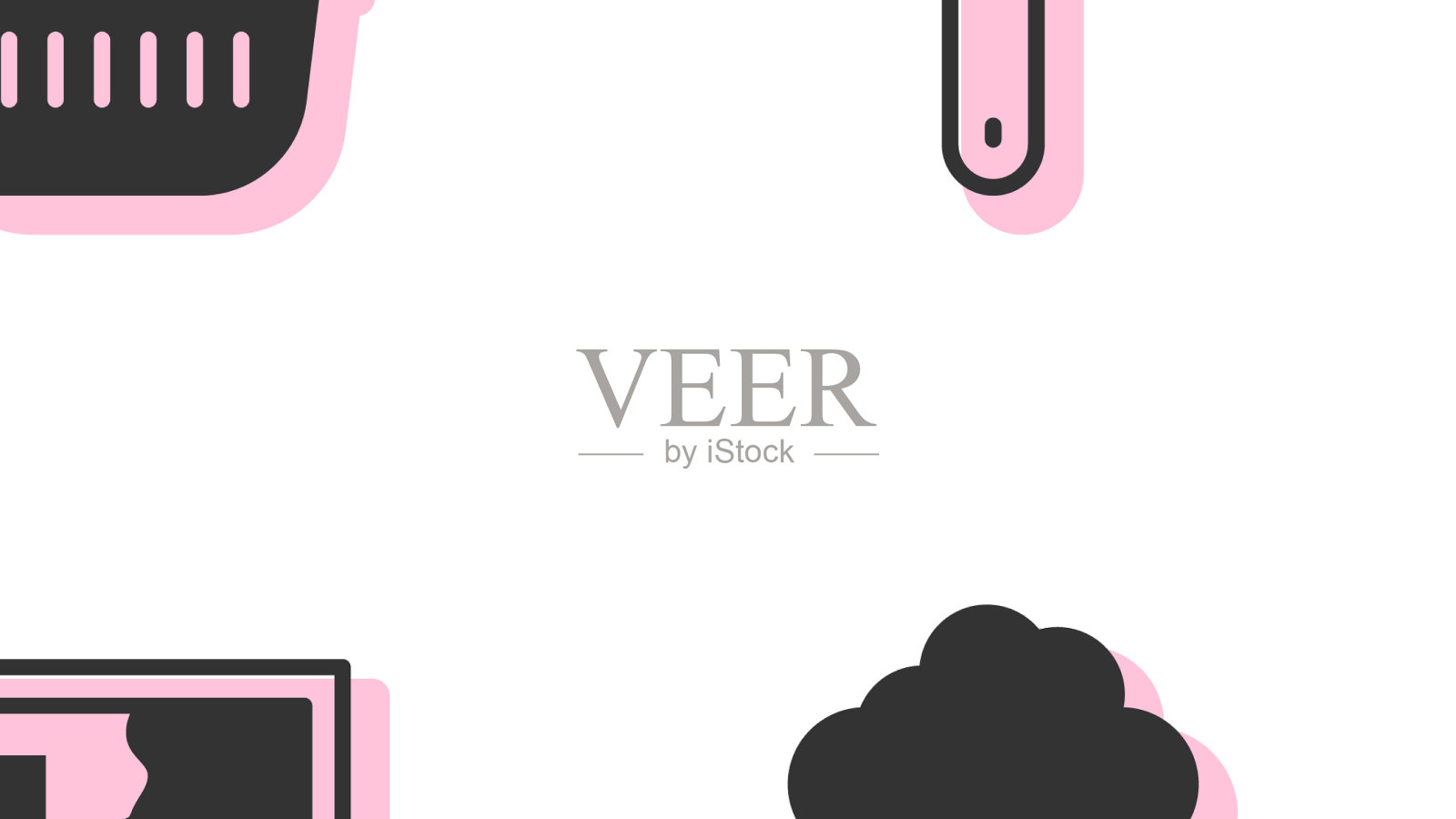 集云带雨野餐篮折图而来图标素材