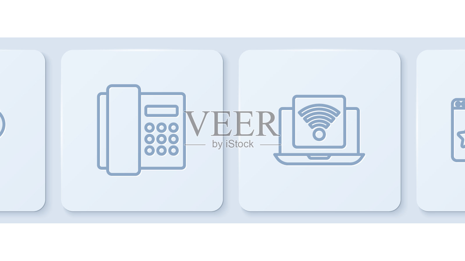 集行五星评价评价无线笔记本电脑图标素材