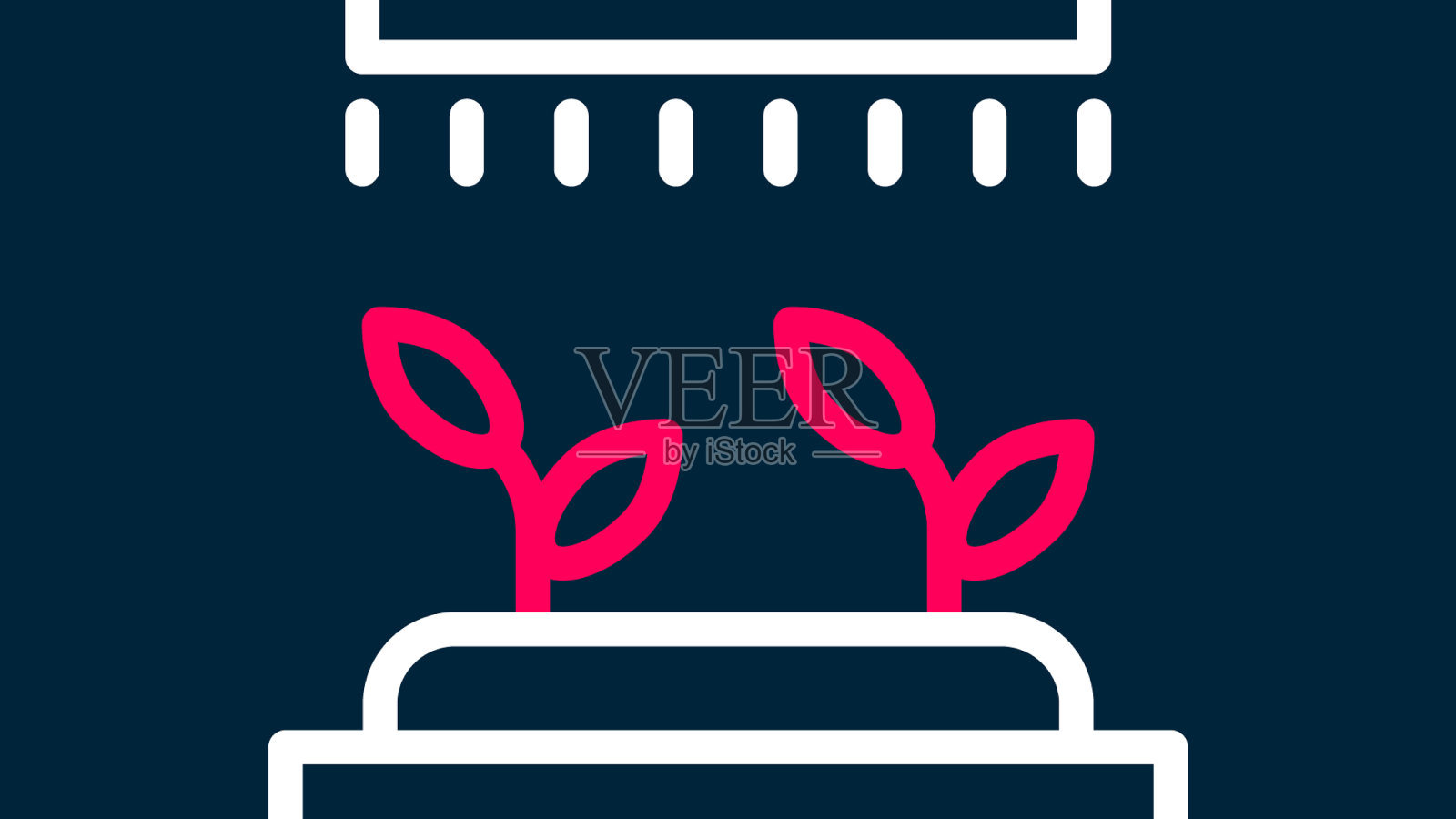 线自动灌溉喷头图标隔离插画图片素材