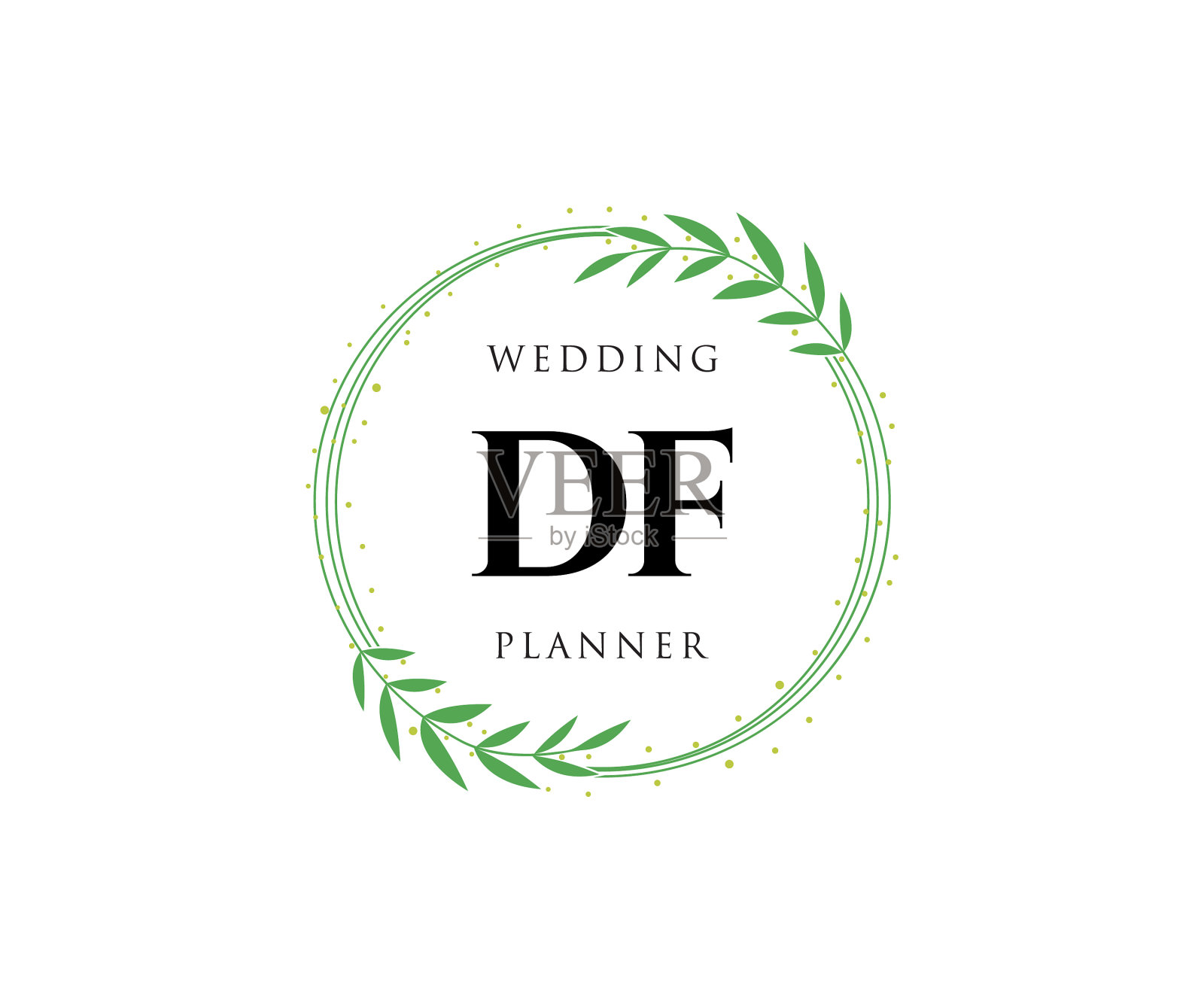Df首字母，婚礼字母，标志设计元素图片