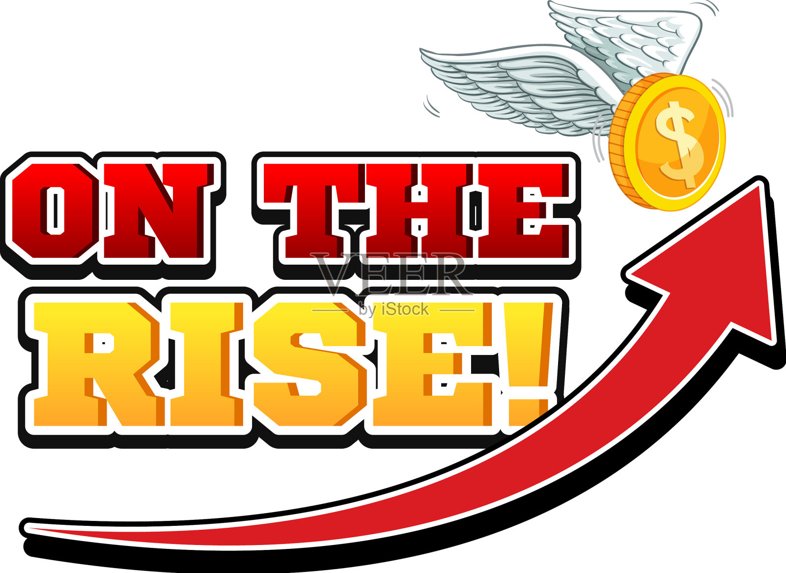 红色的箭头在上升设计元素图片