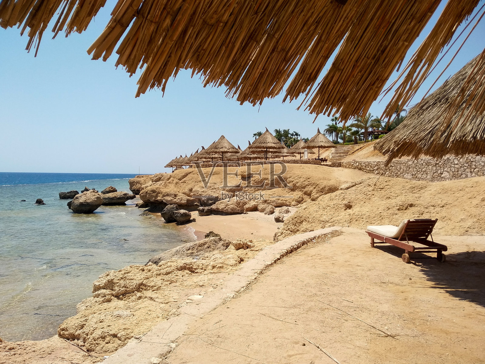 沙漠中美丽的热带海滩照片摄影图片