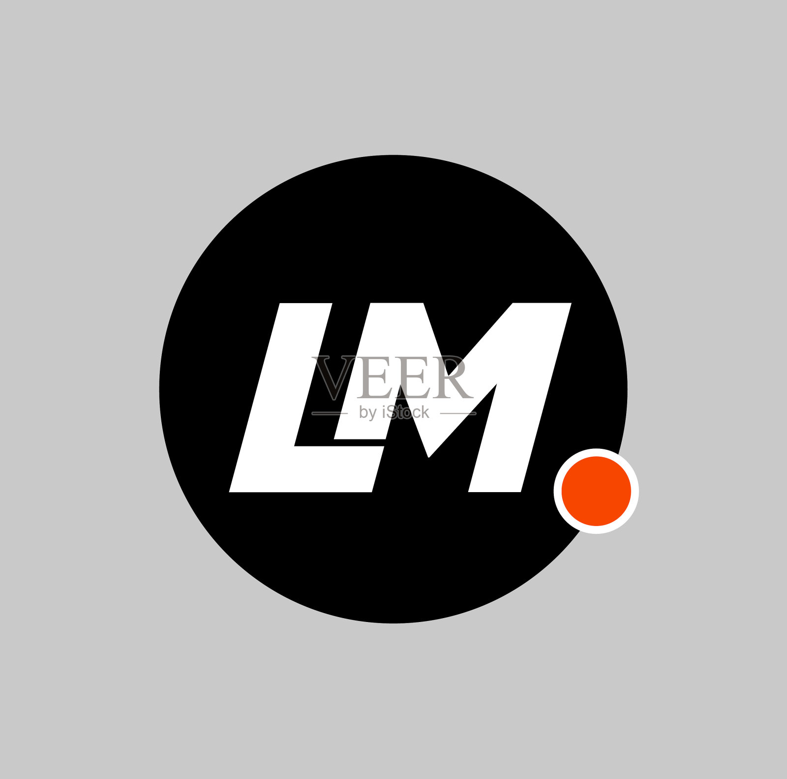 Lm品牌名称的首字母字母组合Lm图标插画图片素材