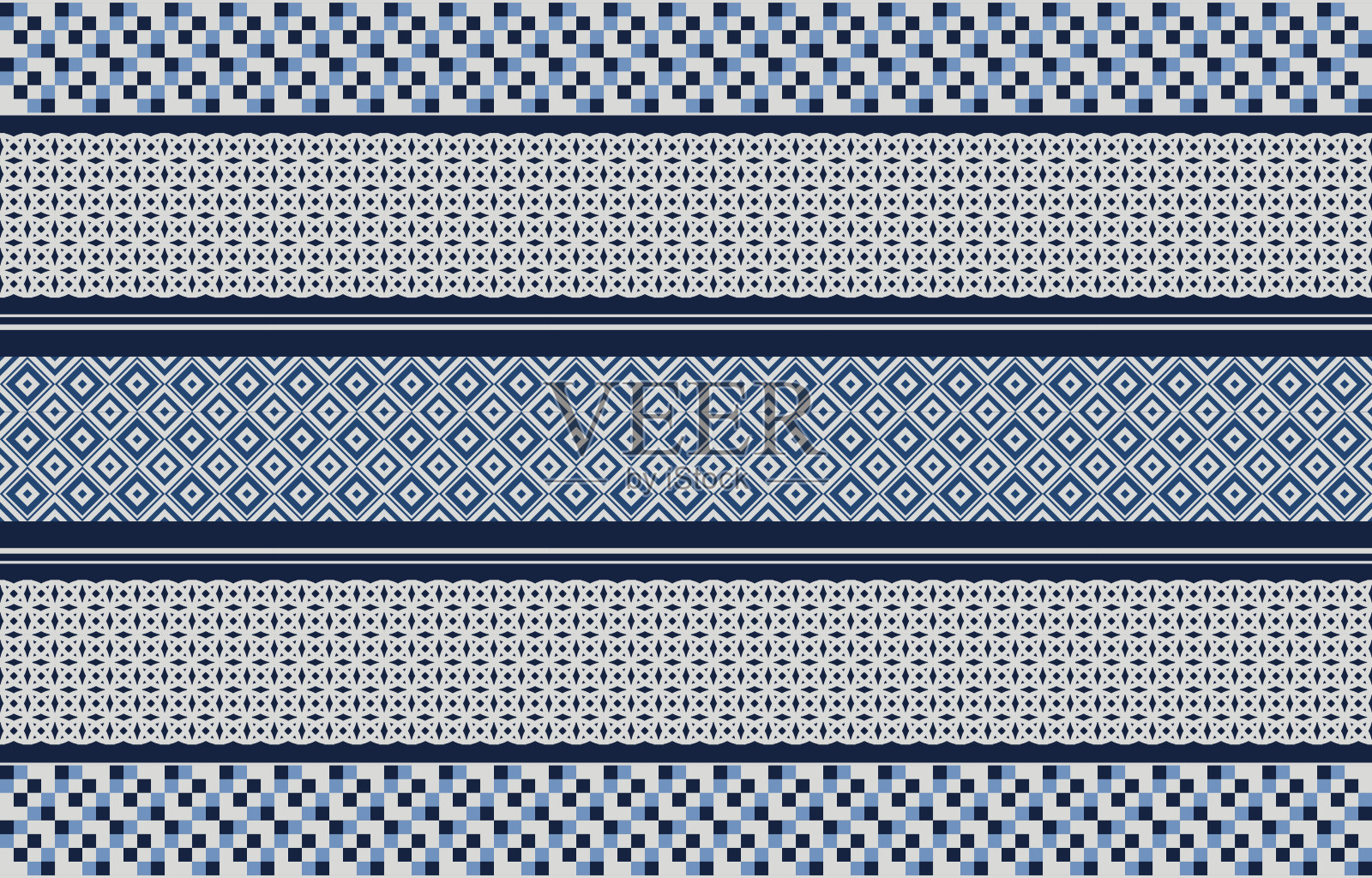 抽象民族几何图案设计背景，地毯，壁纸，织物或包装。矢量插图刺绣风格。插画图片素材