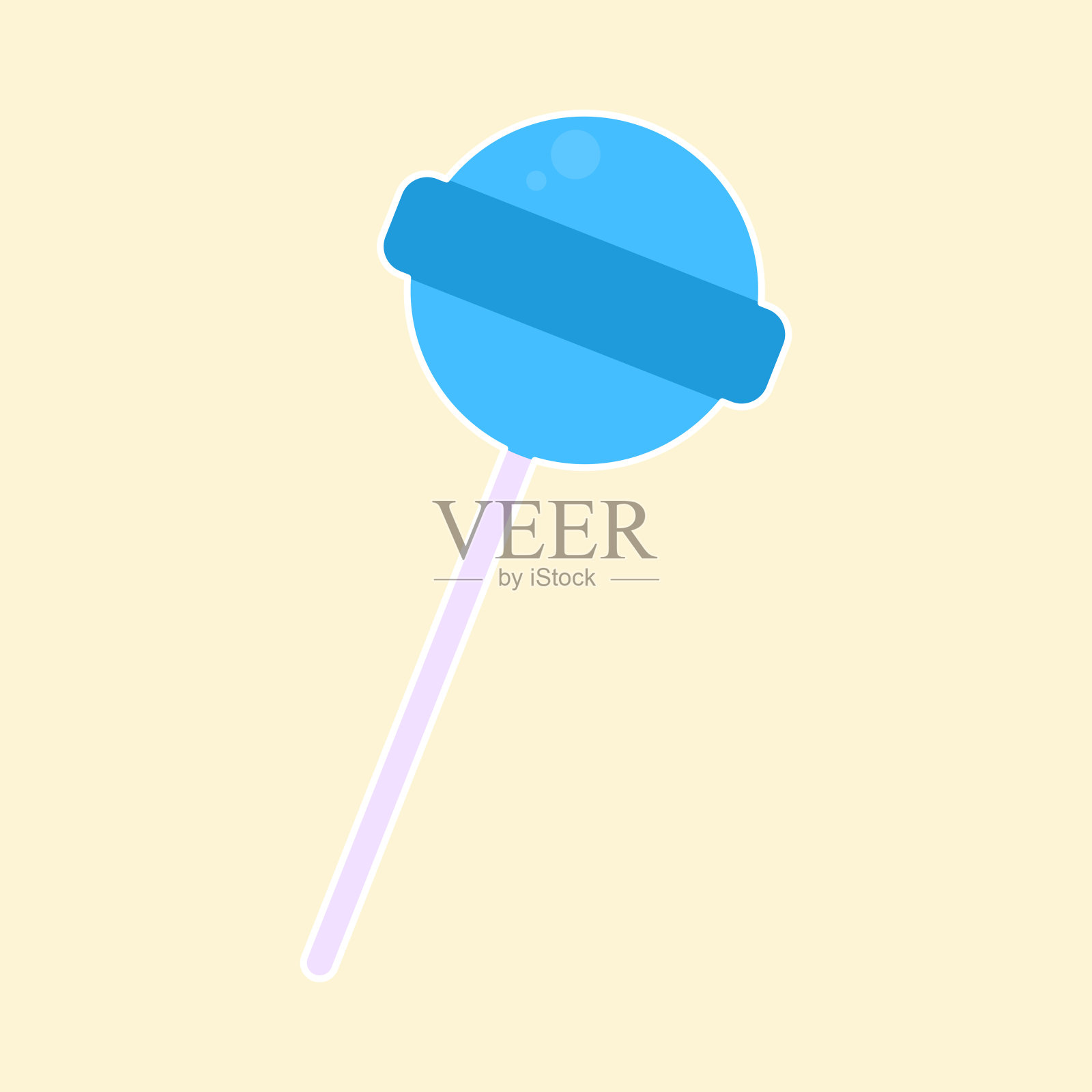 甜美可爱的糖果在扁平的风格。Chyld风格糖果。矢量图的概念设计元素图片