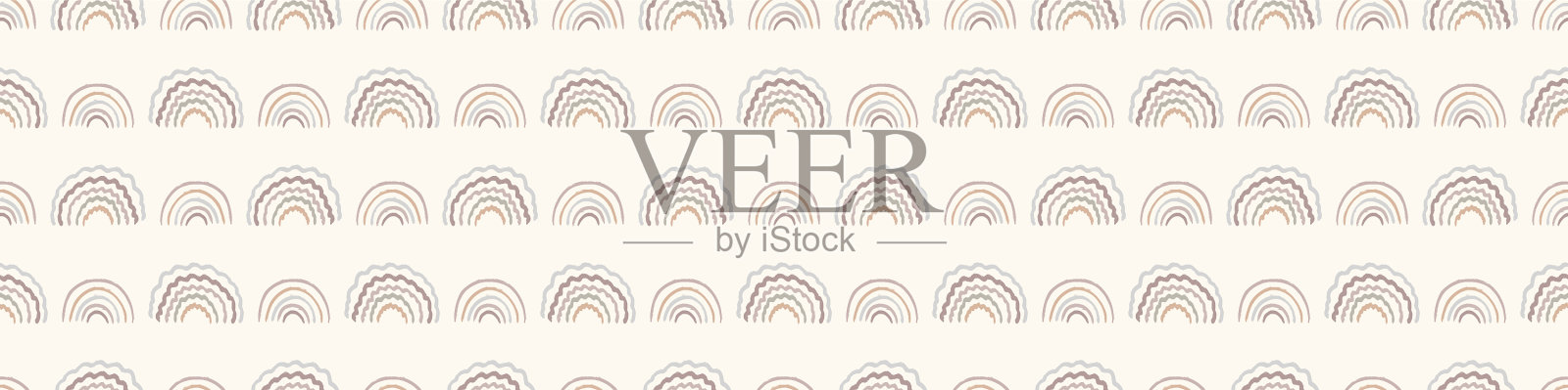 中性困倦卡通无缝衔接插画图片素材